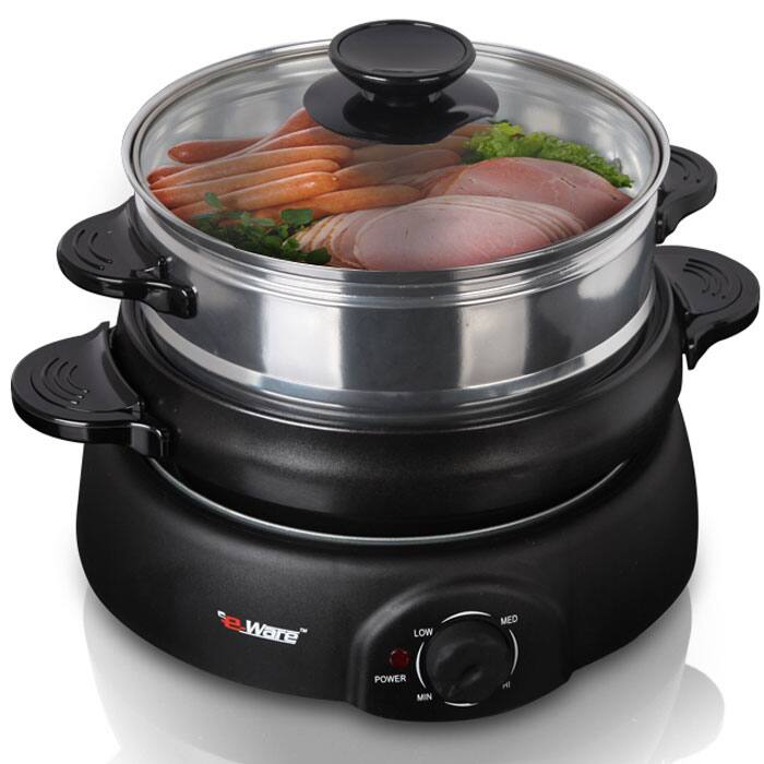 E-Ware 3-in-1 Non-Stick Adjustable Heat Multi-Cooker