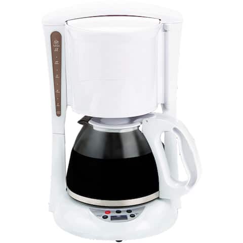 Brentwood TS-218 White Digital 12-cup Coffeemaker