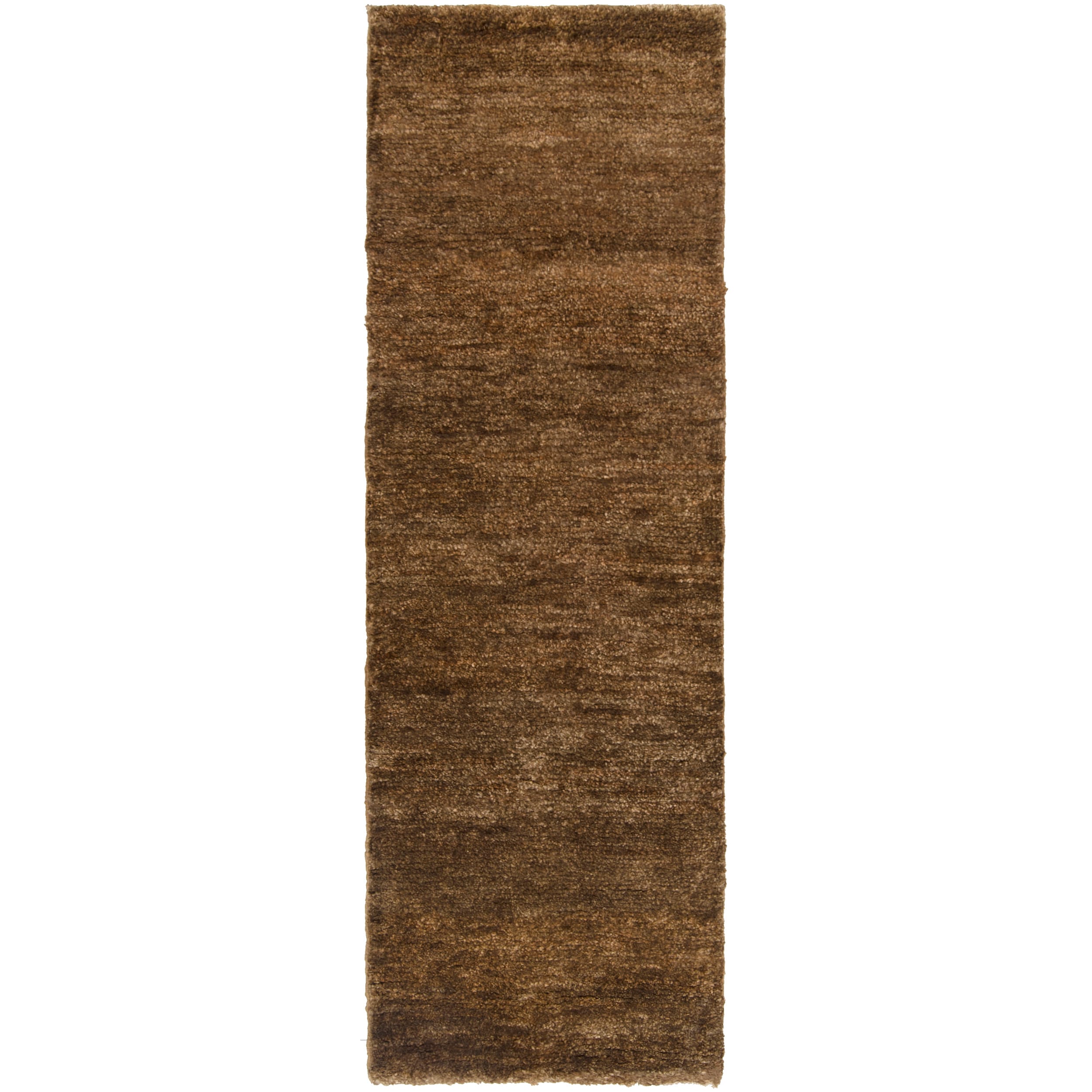 Long Handwoven Brown Ichthy Natural Fiber Hemp Rug