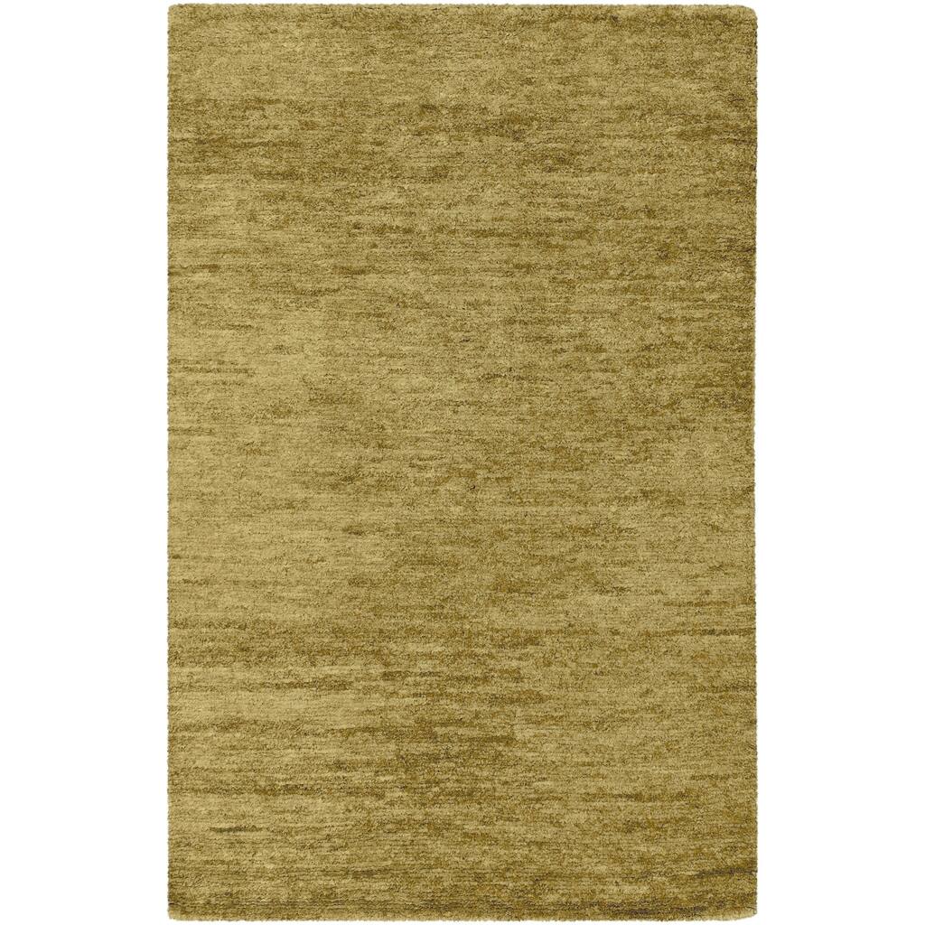 Illyengo-913 Hand-woven Green Natural-Fiber Hemp Area Rug - 9' x 13'