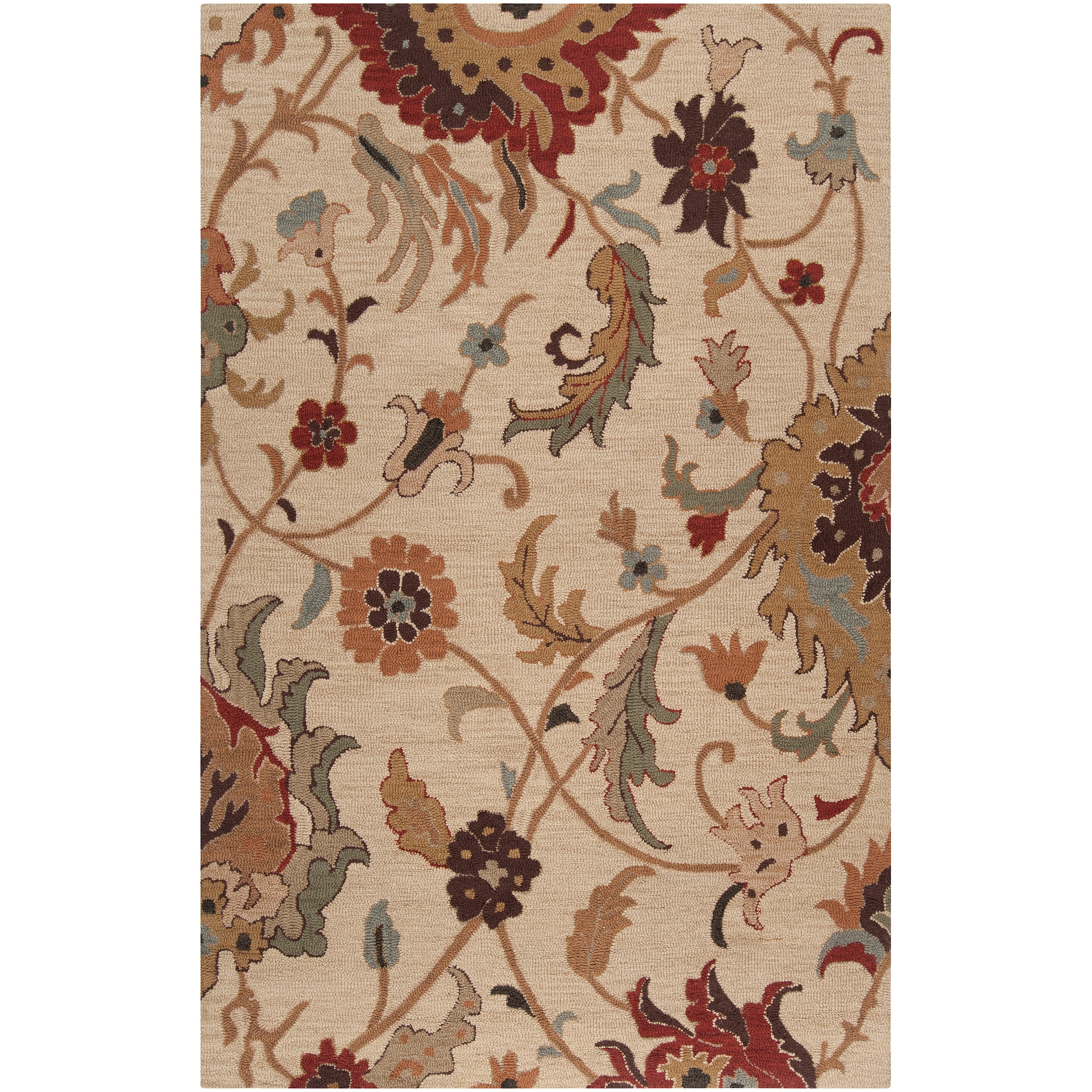 Hand tufted Tan Basics Wool Rug (8 X 11)