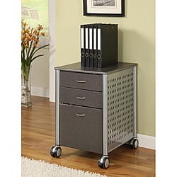 Shop Innovex Granite Black Mobile Filing Cabinet Free Shipping