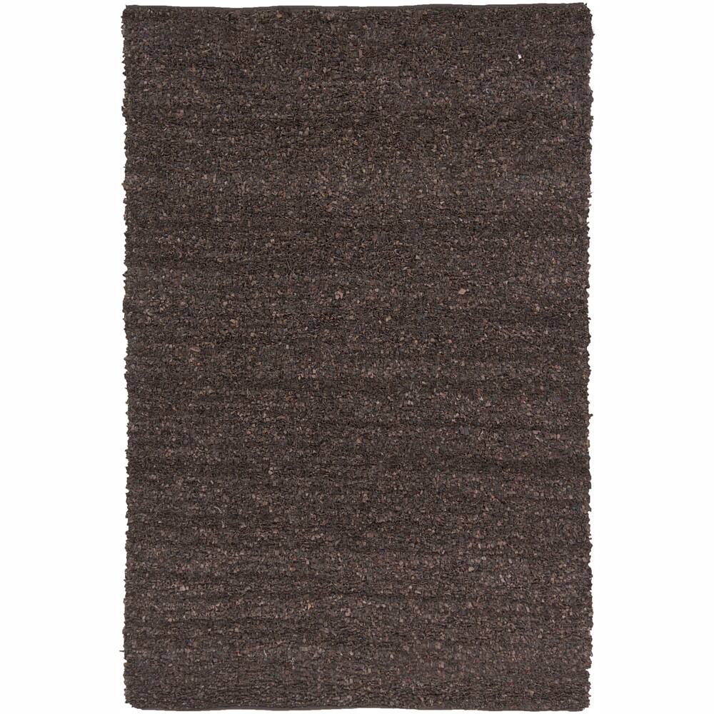 Artist's Loom Hand-woven Natural Eco-friendly Leather Shag Rug - 2'6 x 7'6