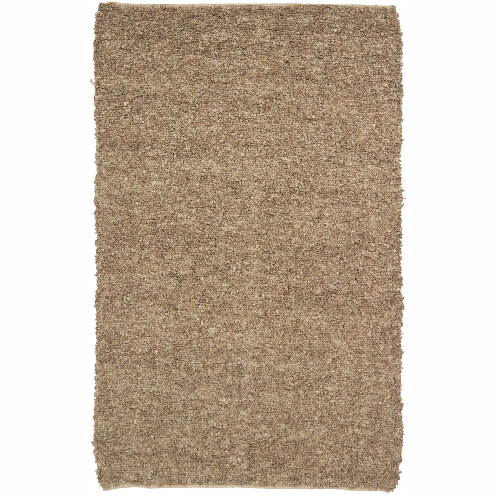 Artist's Loom Hand-woven Natural Eco-friendly Leather Shag Rug - 2'6 x 7'6