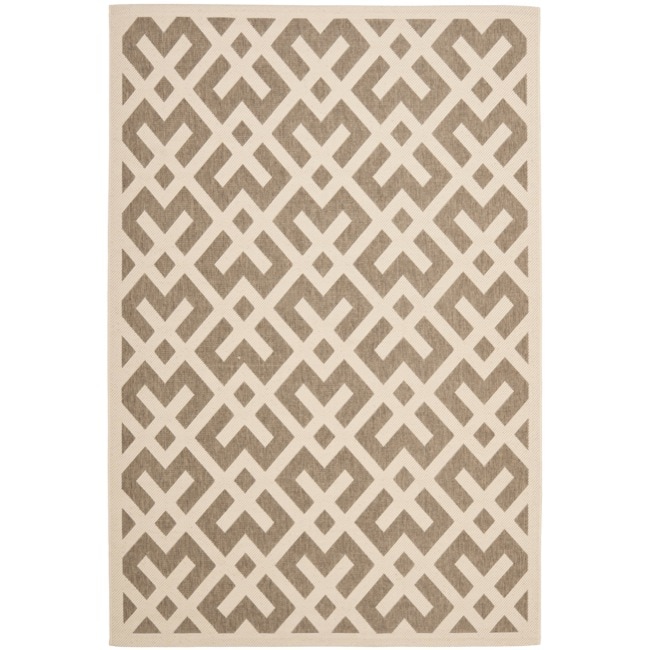 Poolside Brown/bone Polypropylene Indoor/outdoor Rug (4 X 57)