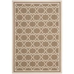 Poolside Brown/ Bone Indoor Outdoor Rug (4' x 5'7) Safavieh 3x5   4x6 Rugs