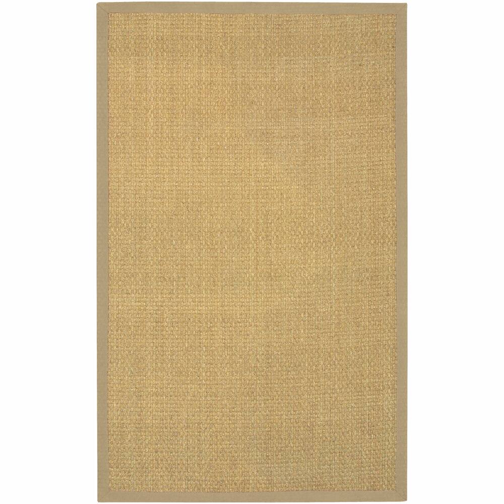 Artist's Loom Hand-woven Contemporary Border Natural Eco-friendly Seagrass Rug (2'6x8')