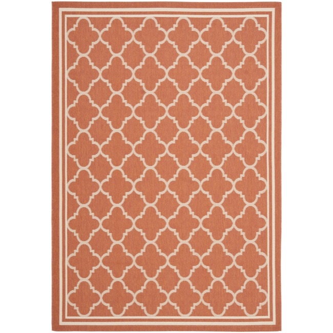 Poolside Terracotta/ Bone Indoor Outdoor Rug (4 X 57)