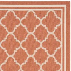 Poolside Terracotta/ Bone Indoor/ Outdoor Area Rug (6'7 x 9'6) Safavieh 5x8   6x9 Rugs