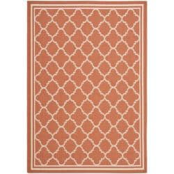 Poolside Terracotta/ Bone Indoor/ Outdoor Area Rug (6'7 x 9'6) Safavieh 5x8   6x9 Rugs