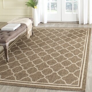 Polypropylene Rug Review Roselawnlutheran Safavieh Poolside Brown Bone Indoor Outdoor Polypropylene Rug 5u00273 X 7u00277
