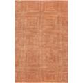 Hand-knotted Orange Arseno Geometric Wool Area Rug - 8' x 11'
