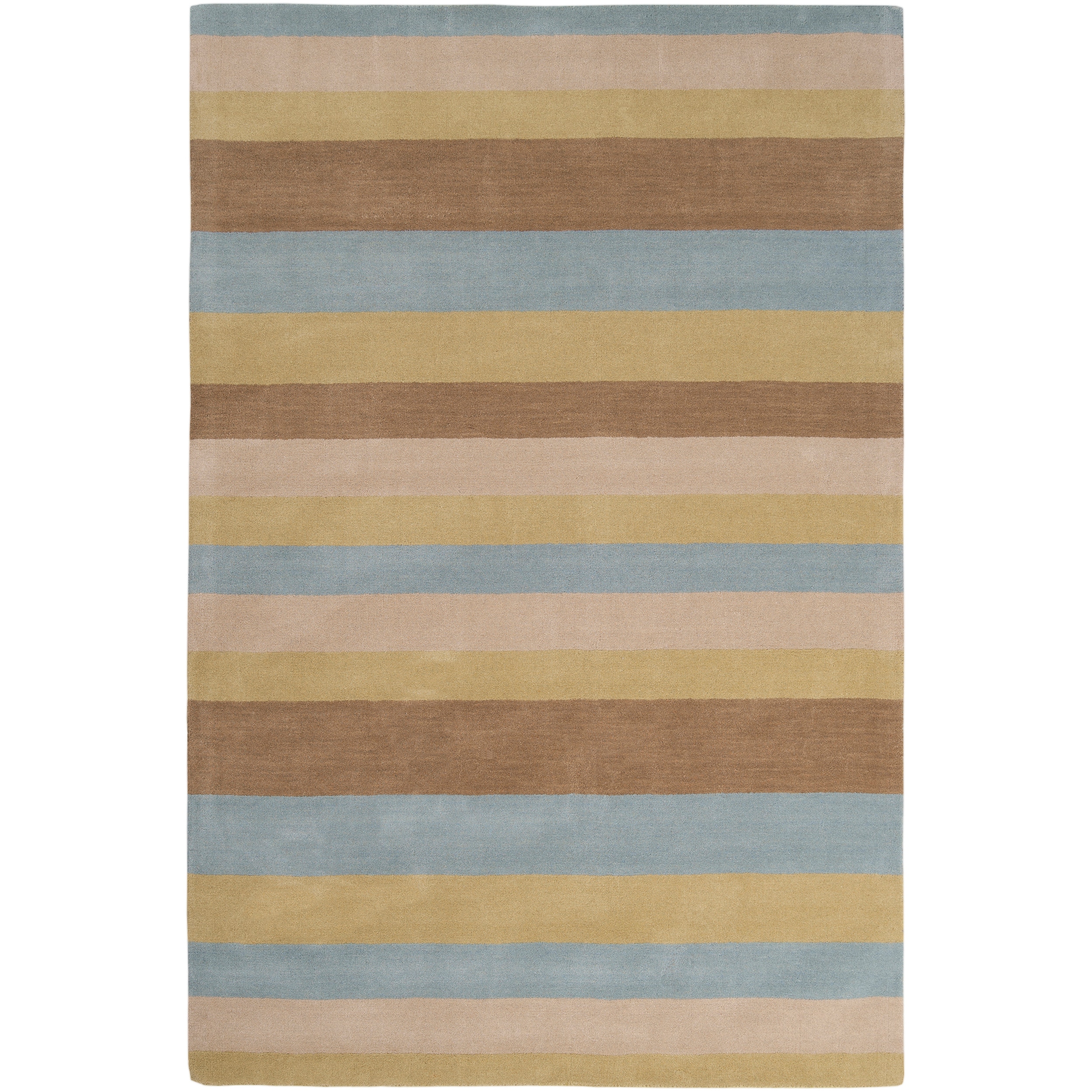 Hand tufted Casual Multi Striped Atomos Wool Rug (5 X 8)