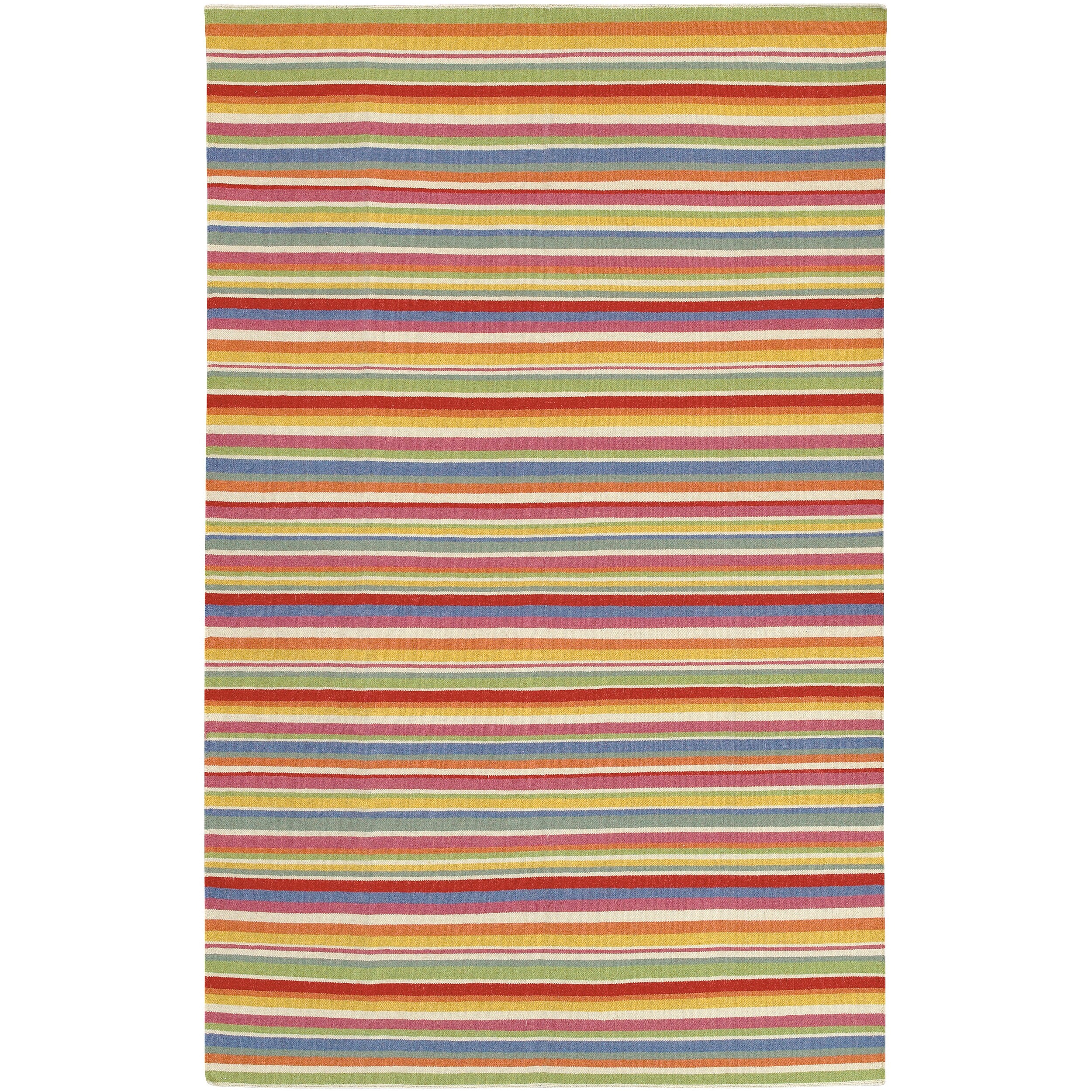 Hand-woven Orange Aero Wool Rug (3'6 x 5'6)