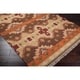 preview thumbnail 6 of 4, Hand-woven Orange/Brown Southwestern Aztec Agora Hard Twist Wool Area Rug - 8' x 11' - 8' x 11'