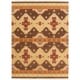 preview thumbnail 2 of 4, Hand-woven Orange/Brown Southwestern Aztec Agora Hard Twist Wool Area Rug - 8' x 11' - 8' x 11'