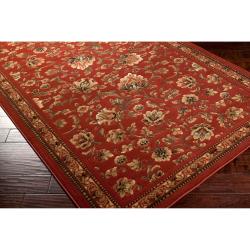 Woven Red Anacra Rug (5'3 x 7'6) Surya 5x8   6x9 Rugs