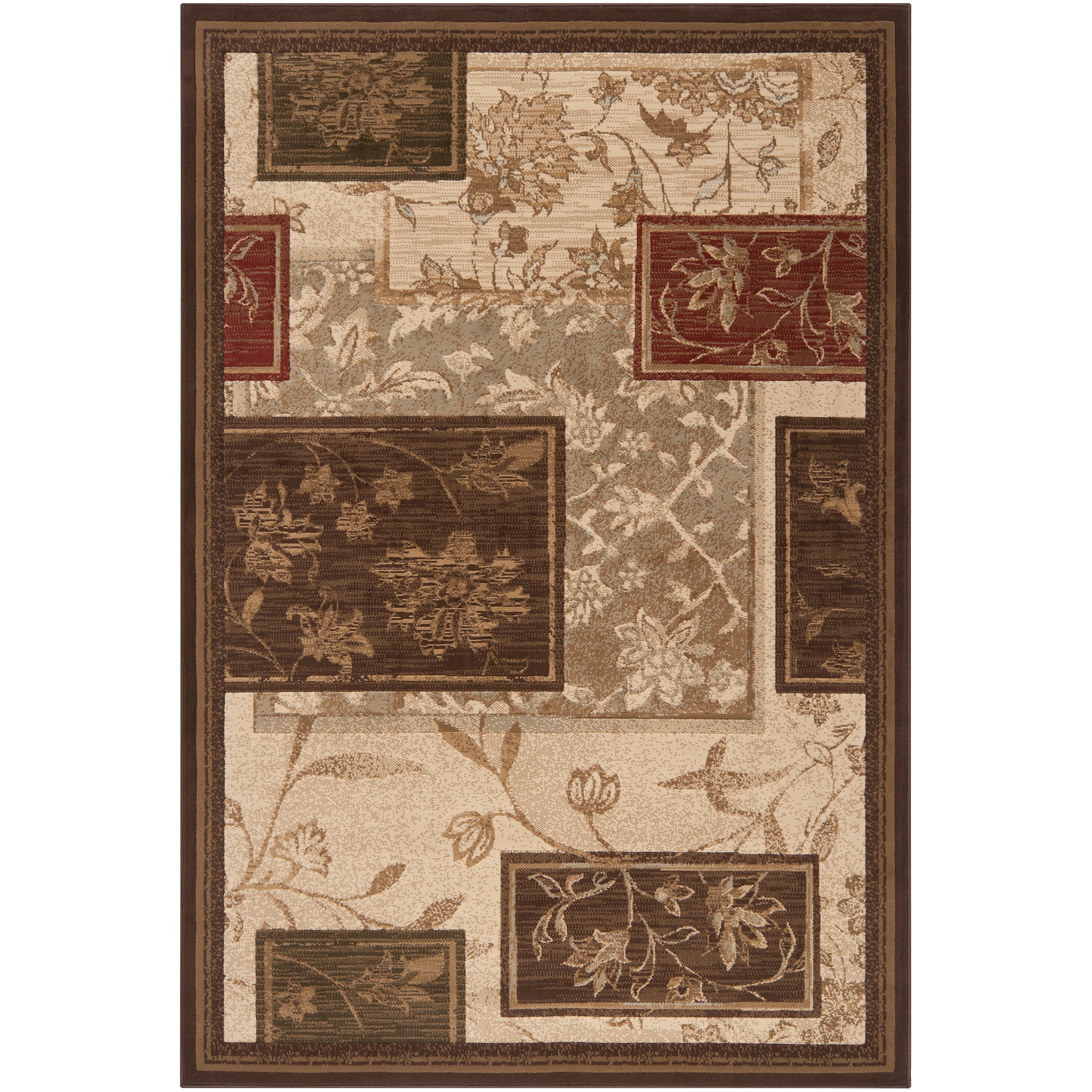 Woven Brown Apip Rug (53 X 76)