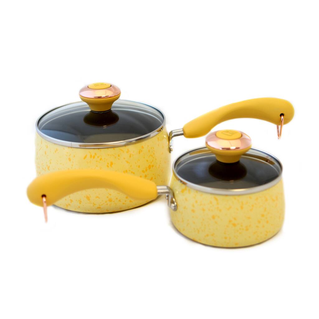 Paula Deen Signature Porcelain 'Butter' 2-piece Saucepan Set
