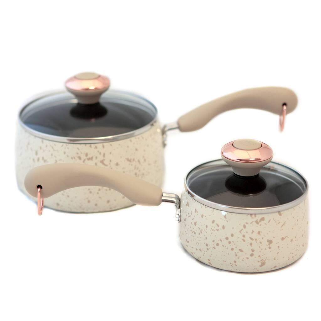 Paula Deen Signature Porcelain 'Oatmeal' Saucepan Set