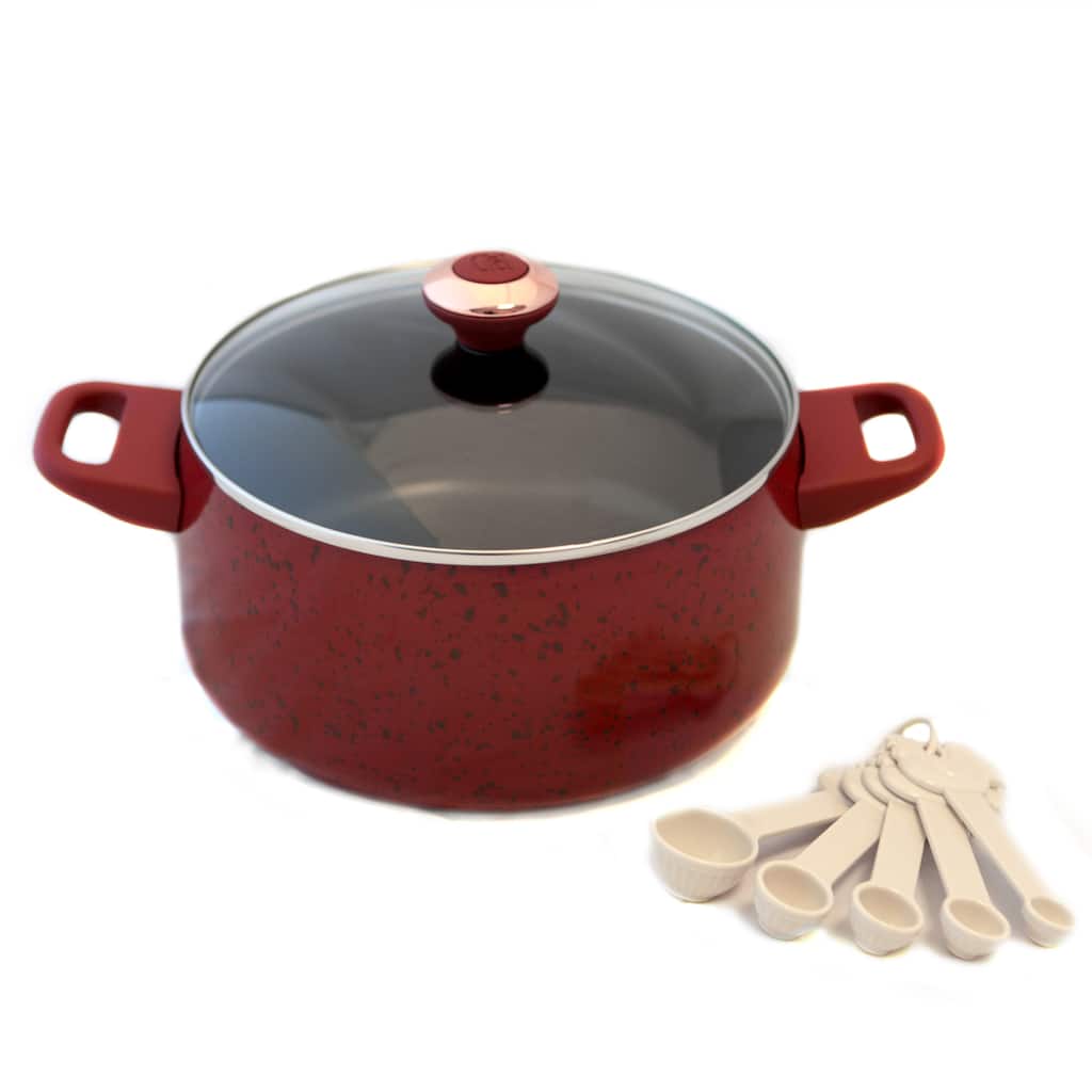 Paula Deen Signature Porcelain Red 6-quart Stockpot