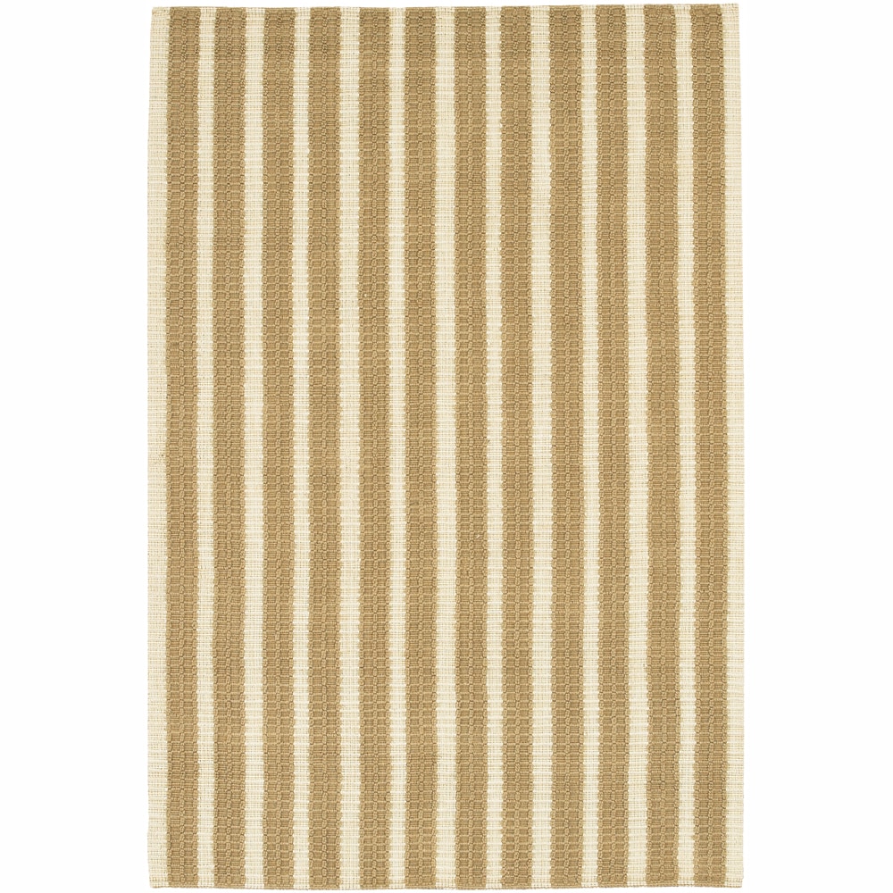 Handwoven Mandara Tan Striped Rug (5 X 76)