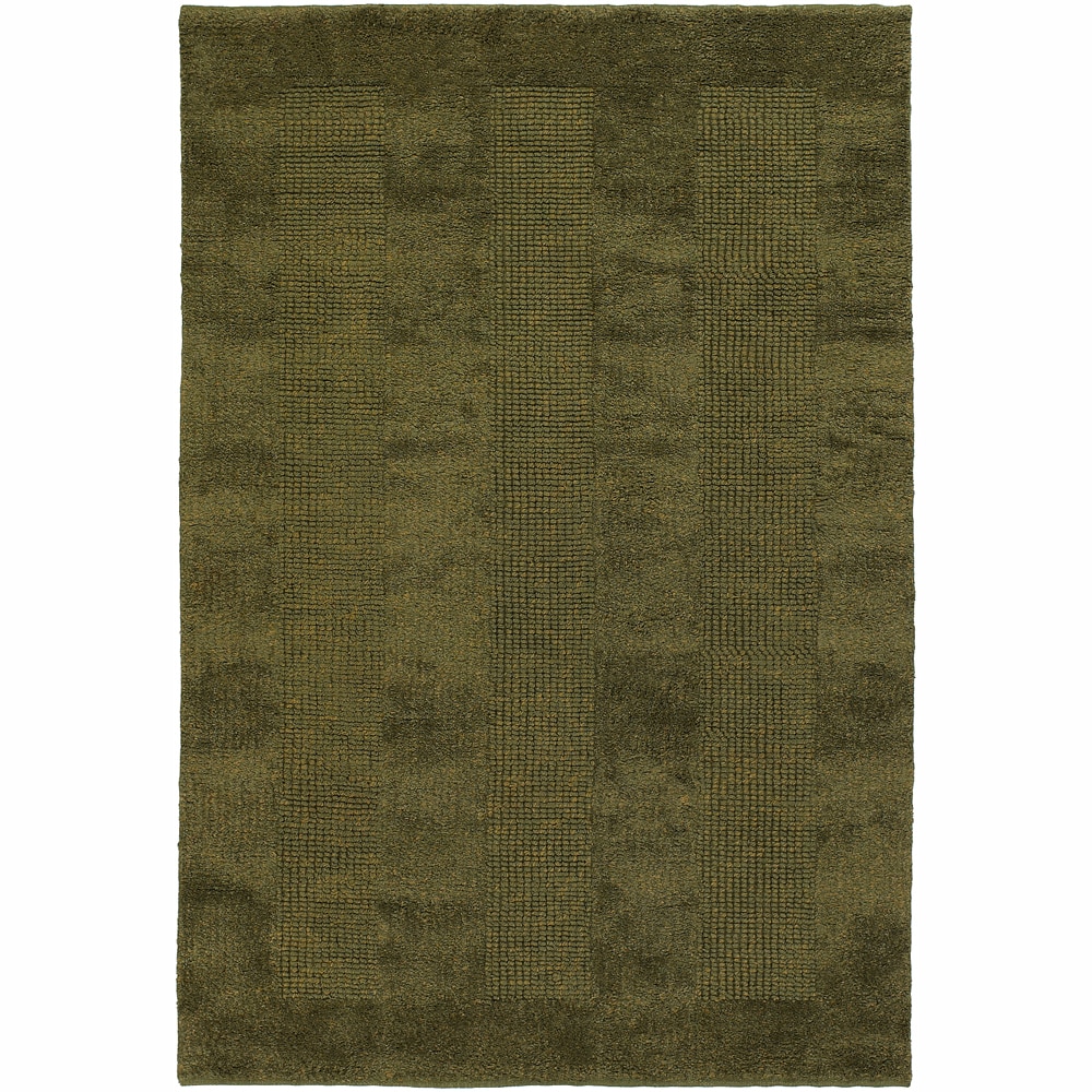 Hand woven Mandara Green Rug (36 X 56) (TanPattern GeometricTip We recommend the use of a  non skid pad to keep the rug in place on smooth surfaces. All rug sizes are approximate. Due to the difference of monitor colors, some rug colors may vary slightl