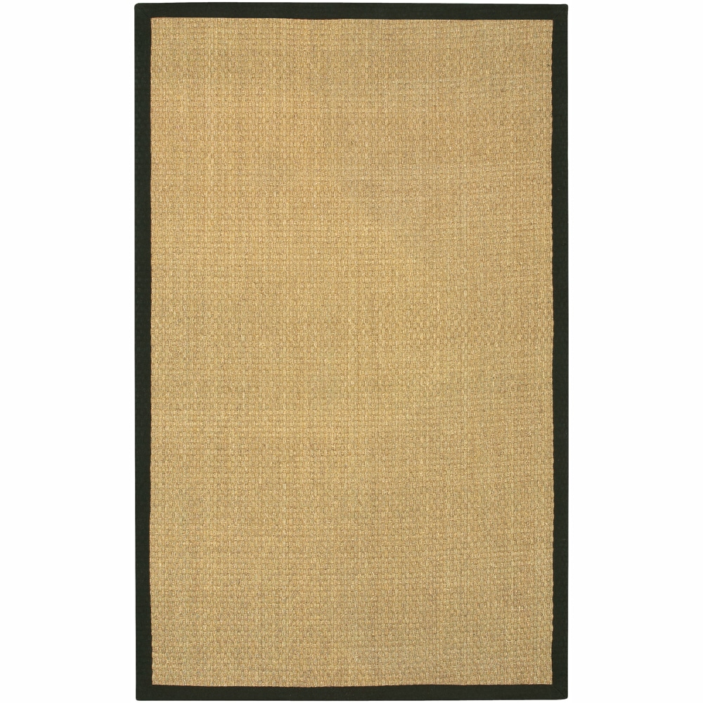 Hand woven Mandara Black Border Rug (8 X 10) (BlackPattern BorderTip We recommend the use of a  non skid pad to keep the rug in place on smooth surfaces. All rug sizes are approximate. Due to the difference of monitor colors, some rug colors may vary sl