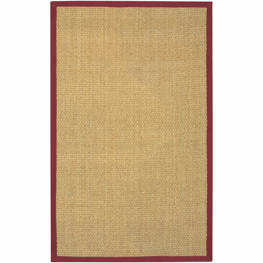 Hand woven Mandara Red Border Rug (2 X 3)