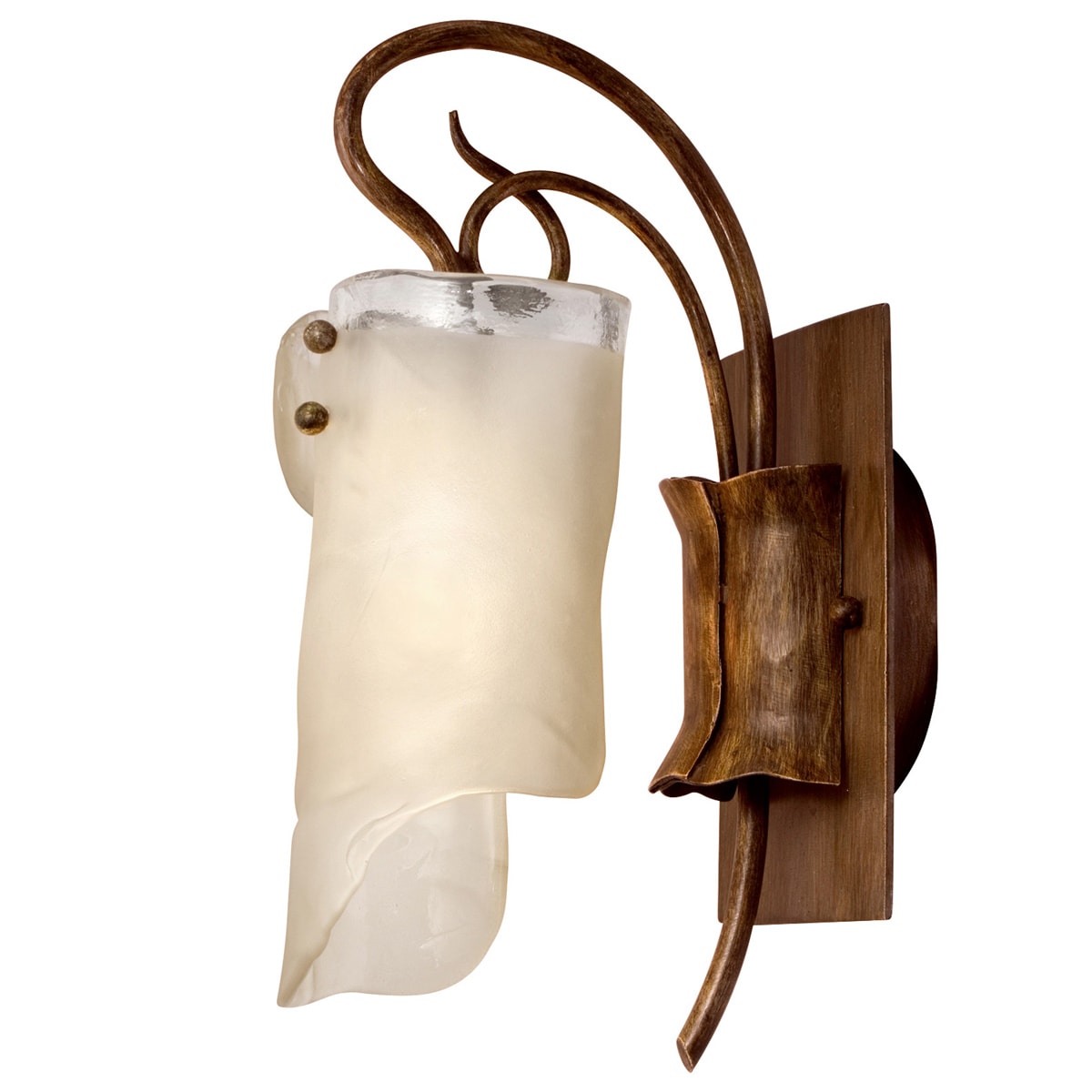 Soho 1 light Brown Hammered Ore Ice Glass Light Fixture