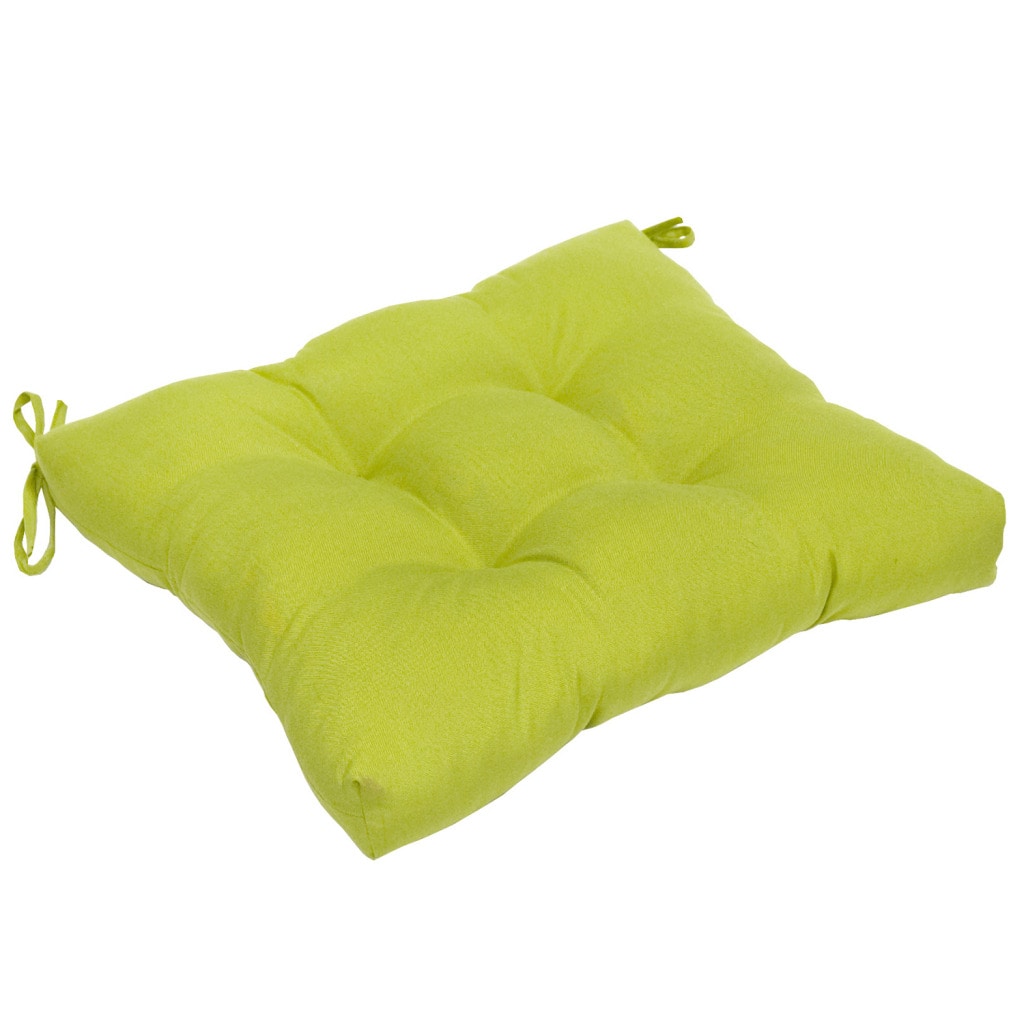 Lime 23 inch Outdoor Dining Cushion (LimeMaterials 100 percent polyesterFill Poly fill material uses 100 percent recycled, post consumer plastic bottlesClosure Sewn on all sides Weather resistantUV protection Care instructions Spot clean, store in coo
