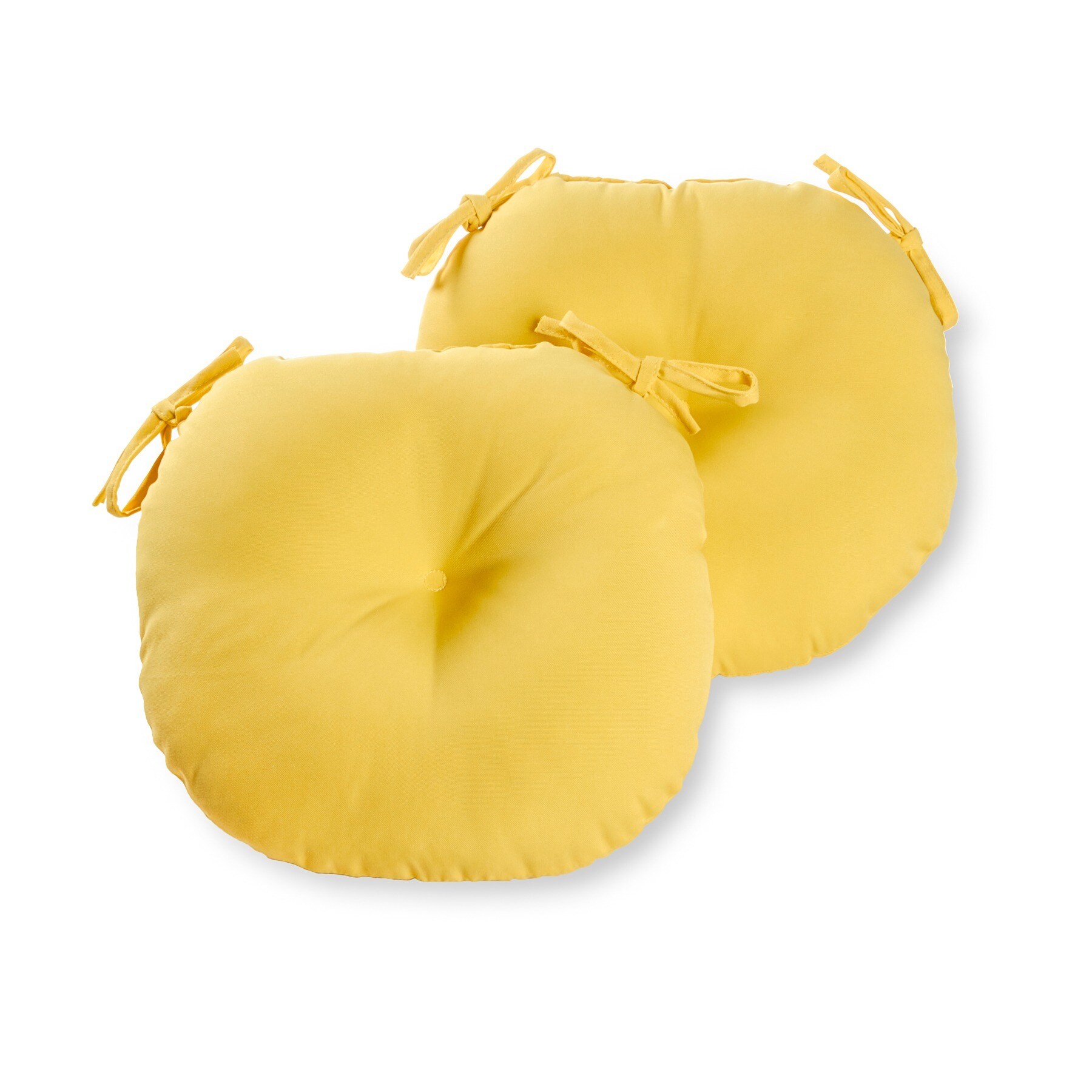yellow round cushions