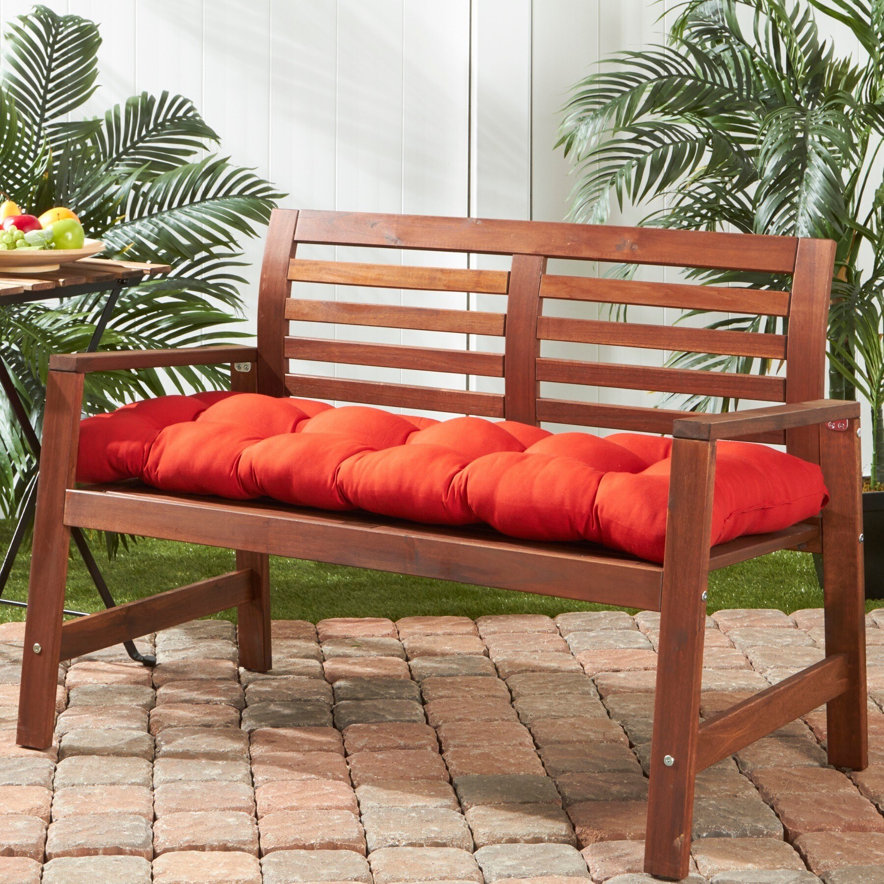 Shop Havenside Home Driftwood 51 Inch Outdoor Red Bench Cushion
