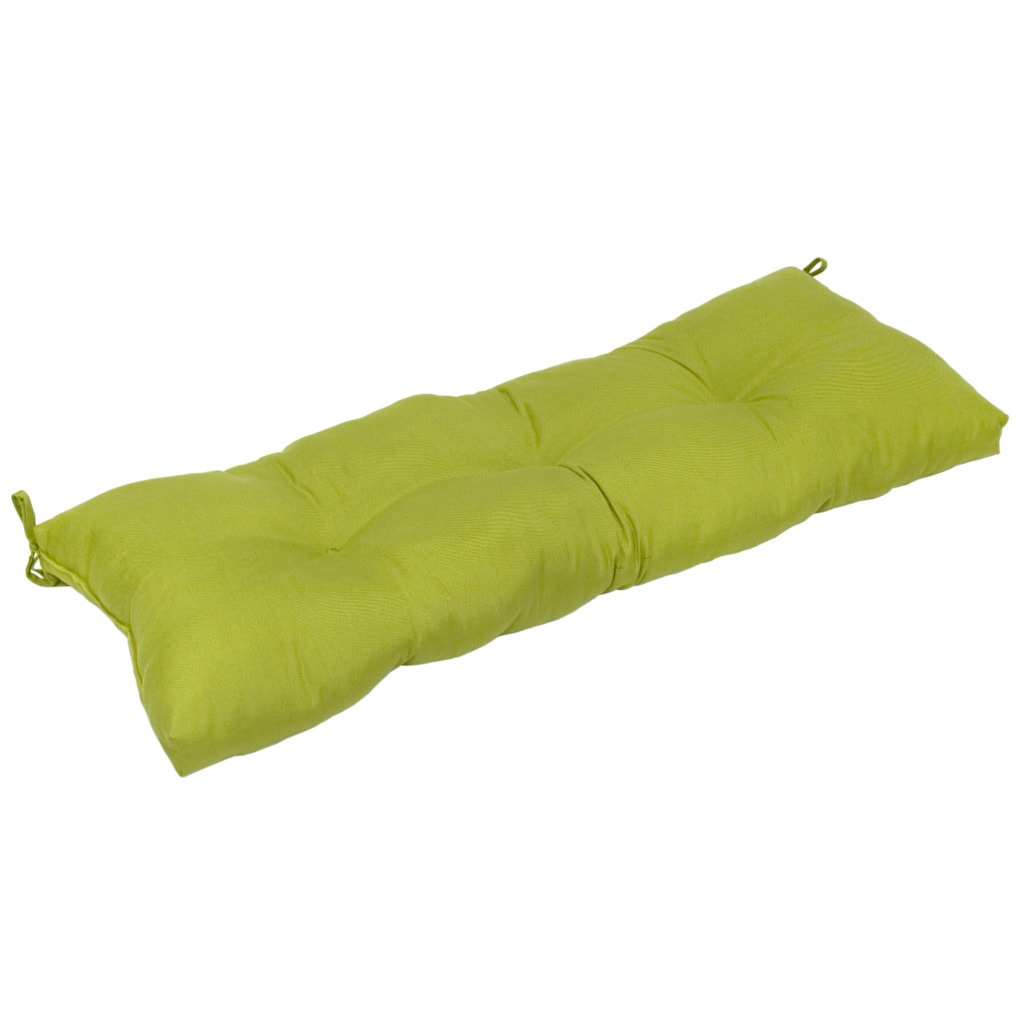 Outdoor Lime 44 inch Swing/ Bench Cushion (Lime (green)Materials 100 percent polyesterFill Poly fill material uses 100 percent recycled post consumer plastic bottlesClosure Sewn seamsWeather resistantUV protectionCare instructions Spot clean, store in