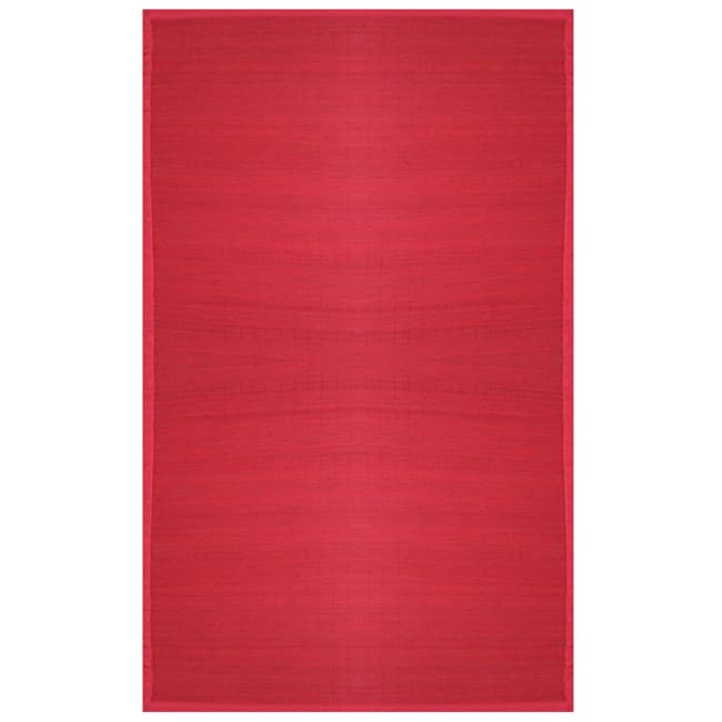 Villager Crimson Border Bamboo Rug