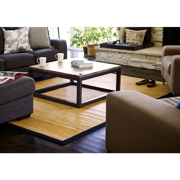 Jani Namaste Rayon from Bamboo Rug with Black Border