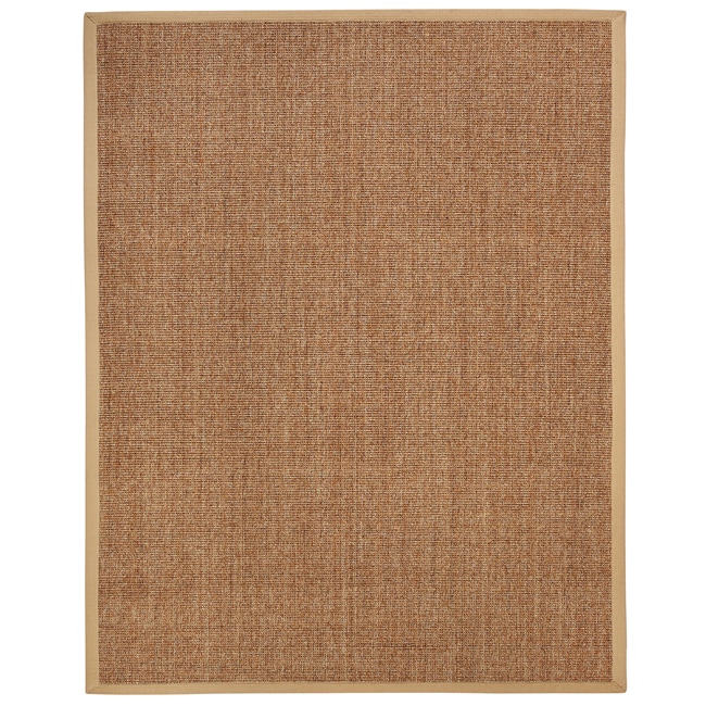 Beachcomber Sisal Boucle Weave Rug With Khaki Cotton Border (10 X 14)