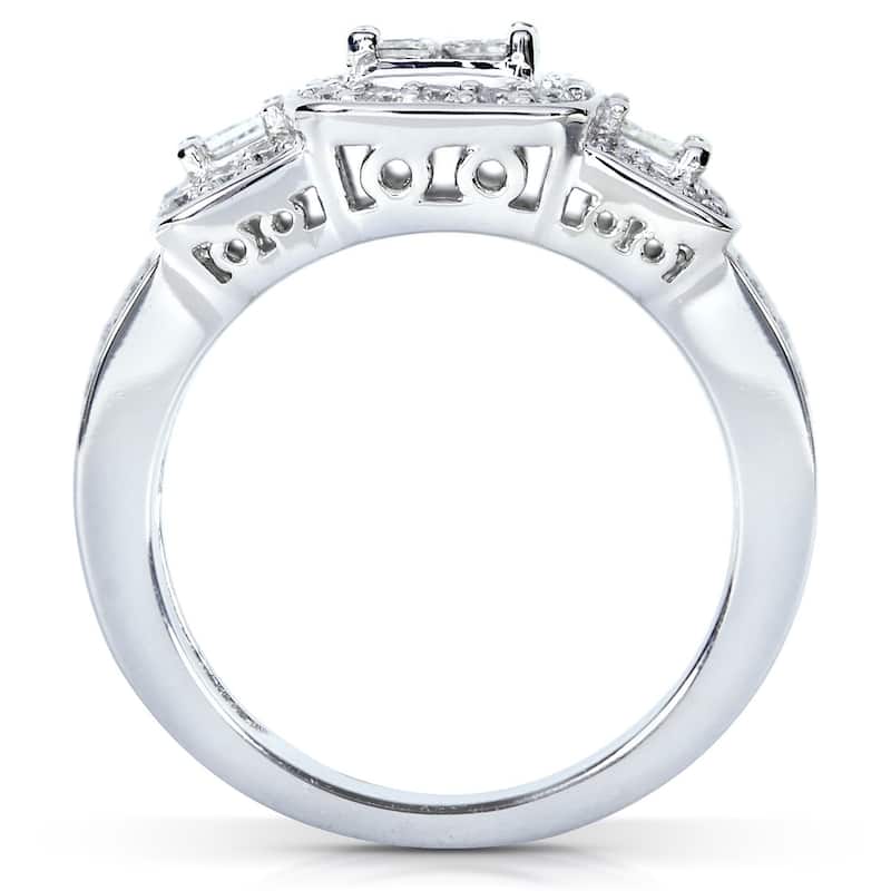 Annello by Kobelli 14k White Gold 1ct TDW Diamond Engagement Ring
