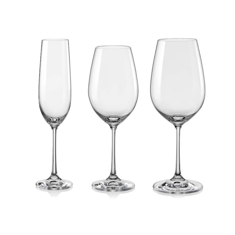 Red Vanilla Viola 18-piece Stemware Set