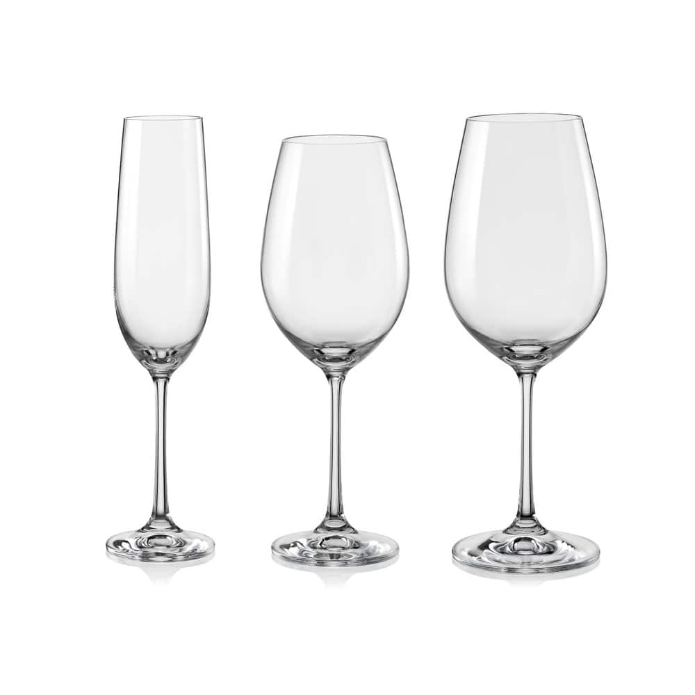 Red Vanilla Viola 18-piece Stemware Set