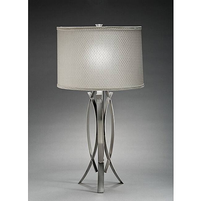 Aztec Lighting Contemporary 1-light Table Lamp in Brushed Nickel