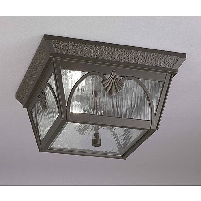 Hand-painted Bronze 1-light Flush Outdoor Light