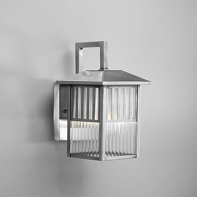 Brushed Nickel 1-light Outdoor Wall Light Fixture