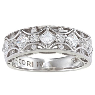 Tacori IV Cubic Zirconia Epiphany Crescent Design Anniversary Band Tacori Designer Rings