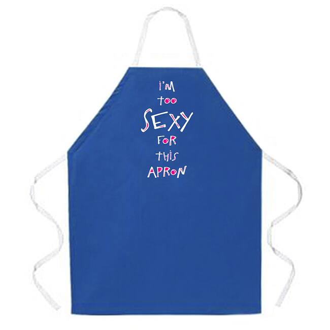 'I'm Too Sexy For This Apron' Artist Apron-Royal Blue