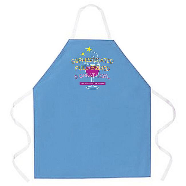 'Sophisticated Full Bodied & Great Legs' Kitchen Apron-Blue