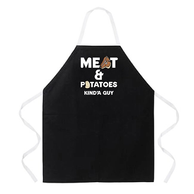 'Meat & Potatoes Guy' Kitchen Apron-Black