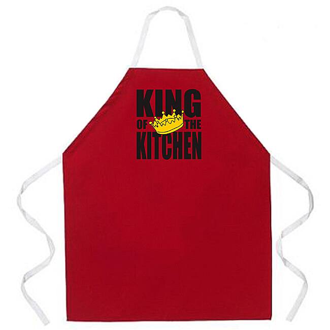 'King of the Kitchen' Kitchen Apron-Red
