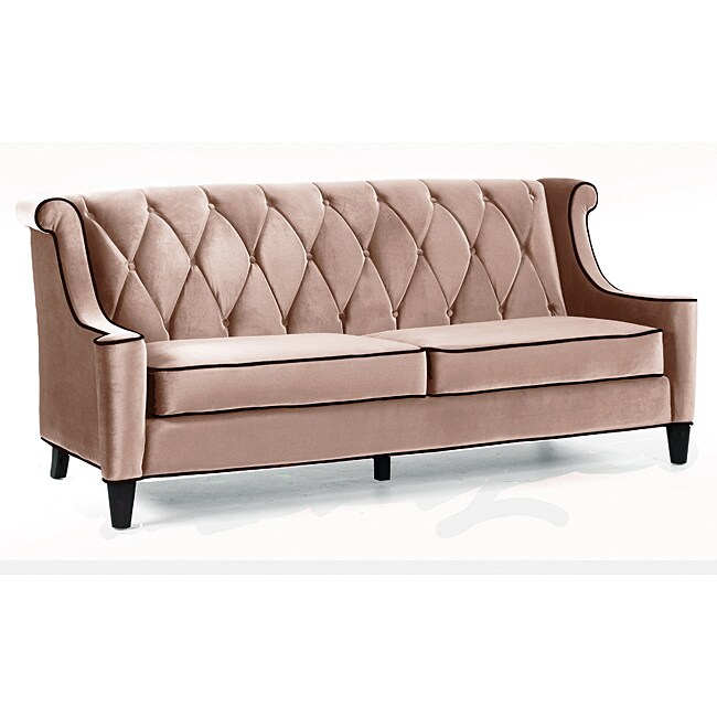 Modern Caramel Velvet Sofa