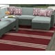 preview thumbnail 20 of 23, Momeni Veranda Hand Hooked Contemporary Striped Indoor Outdoor Rug